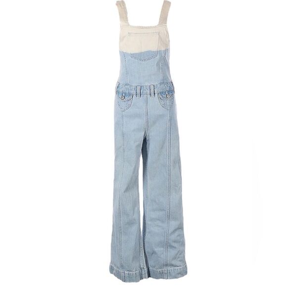 Ulla Johnson Ombre Claude 70's Style Wide Leg Overalls Size 2 - Picture 2 of 14